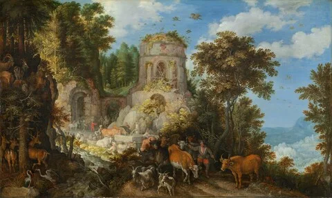 Roelandt Savery, Landscape with the Flight into Egypt