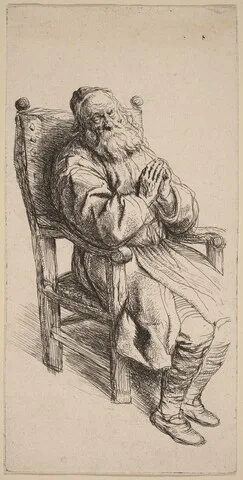 Salomon Koninck, Old Man Sleeping in an Armchair