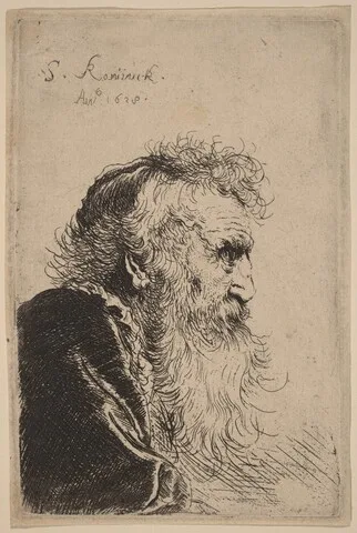 Salomon Koninck, Bust of an Old Man in Profile, Facing Right