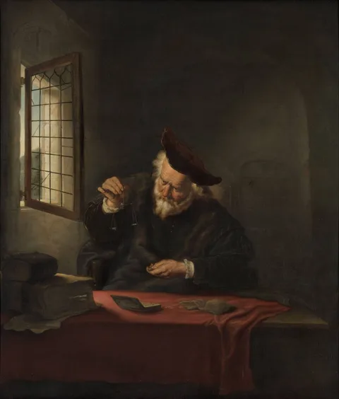 Salomon Koninck, The gold-weigher