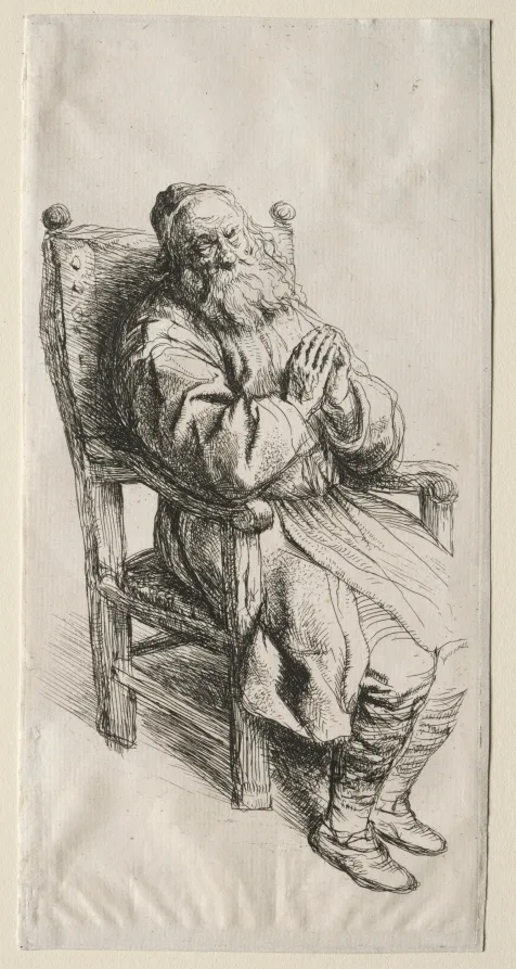 Salomon Koninck, An Old Man in a Chair, Praying