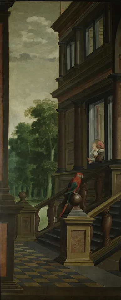Dirck van Delen, A Seven-Part Decorative Sequence: An Outdoor Stairway
