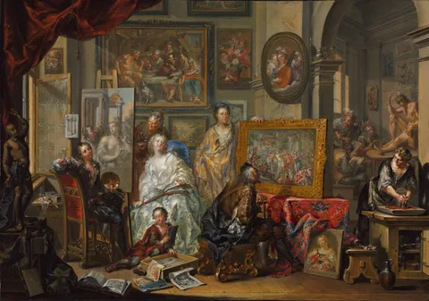 Johann Georg Platzer, The Artist's Studio