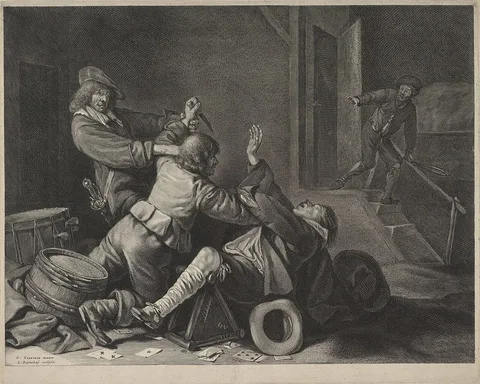 Gerard ter Borch Ii, Fight over Cards