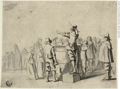 Gerard ter Borch Ii, The Charlatan (recto), and Two Standing Figures (verso)