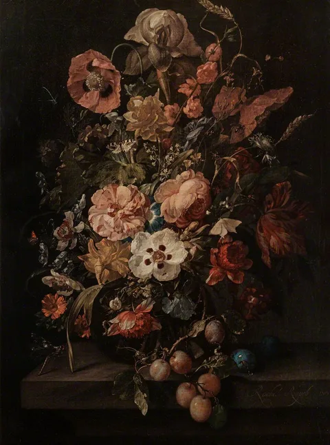 Rachel Ruysch, Still Life with Flowers and Grapes