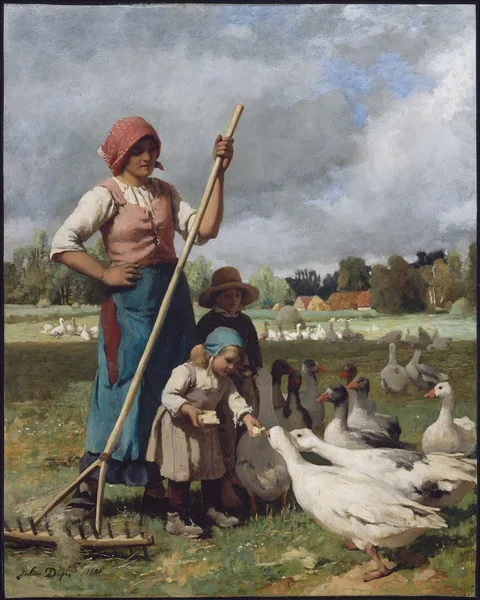 Julien Dupré, Children Feeding Geese