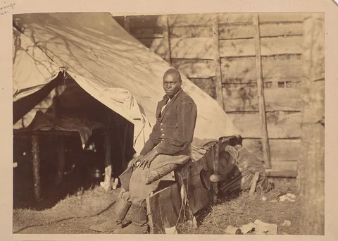 Alexander Gardner, Black Soldier in Camp