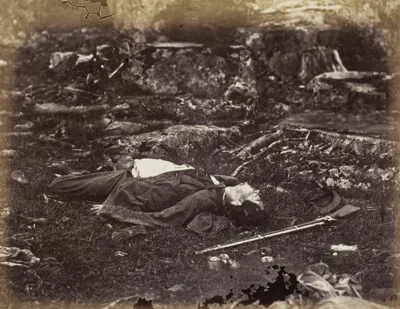 Alexander Gardner, A Sharpshooter's Last Sleep, Gettysburg, Pennsylvania