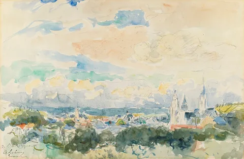 Albert Lebourg, Sketch of a Village