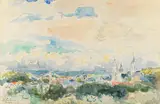 Albert Lebourg, Sketch of a Village