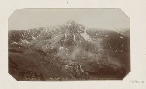William Henry Jackson, Gezicht op Mount of the Holy Cross in de Rocky Mountains