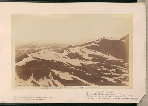 William Henry Jackson, Saguache Range from Mt. Ouray. Colorado