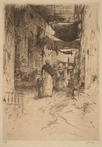 Marius Bauer, A Covered Street in Cairo (Eene overdekte straat in Cairo)