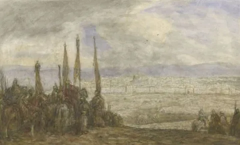 Marius Bauer, Turks leger voor Jeruzalem