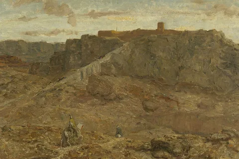 Marius Bauer, Mountainous Landscape in Egypt