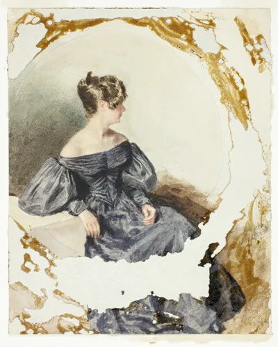 William Henry Hunt, Seated Woman in Black Gown