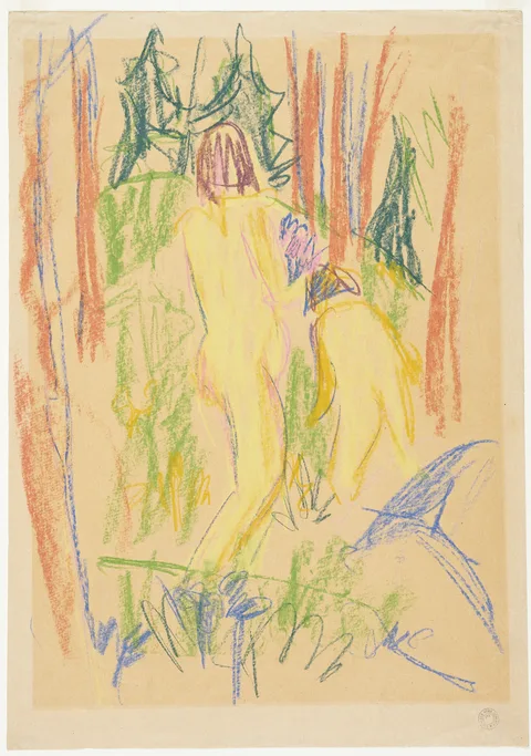 Hermann Scherer, Zwei Mädchen im Wald