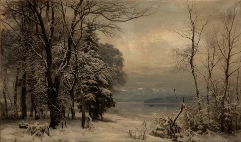 Anders Andersen-Lundby, A winter morning at Starnberger See.
