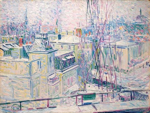 Curt Herrmann, snow covered roofs