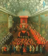 Peter Tillemans, Queen Anne (1665-1714) in the House of Lords