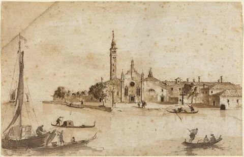 Giacomo Guardi, The Island of Madonna della Grazia