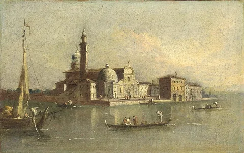 Giacomo Guardi, View of the Isola di San Michele in Venice