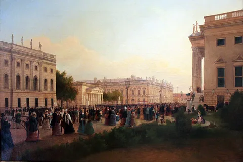 Wilhelm Brücke, Sight of the Opera Square with views of the New Guard and the Arsenal in Berlin