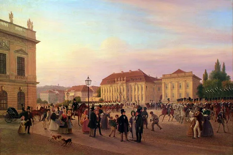 Wilhelm Brücke, Berlin: parade before the royal palace