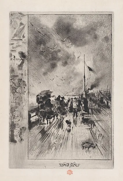 Félix Buhot, A Jetty in England