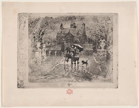 Félix Buhot, Country Neighbors (Les Voisins de Campagne)