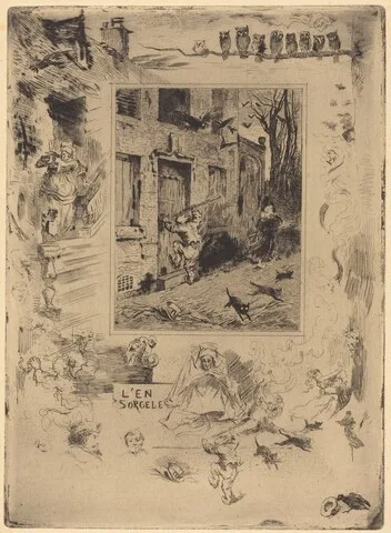 Félix Buhot, La Maison Maudite (The House of the Damned)