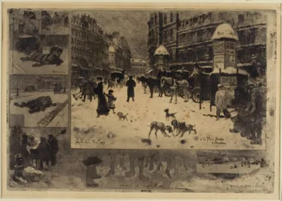 Félix Buhot, Winter in Paris