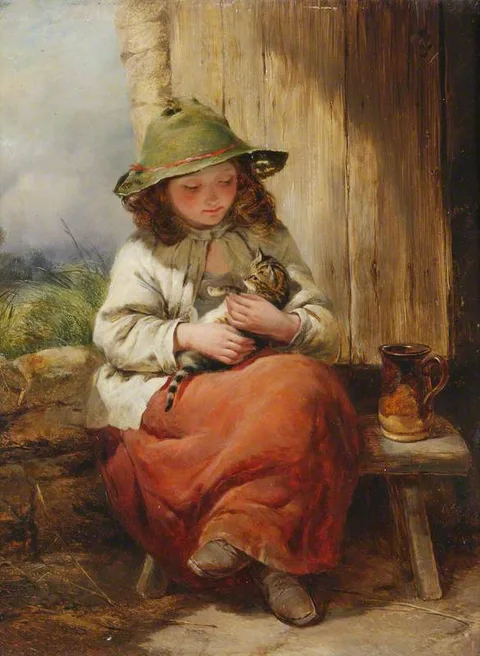 Edward John Cobbett, Child with Kitten