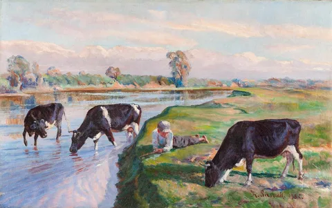 Kazimierz Lasocki, Landscape with cows