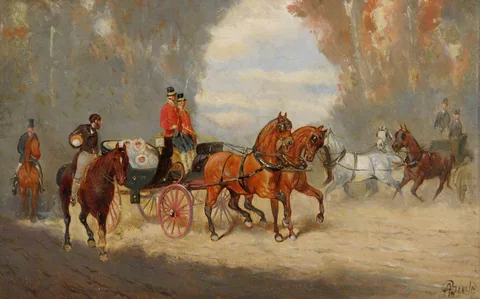 Alexander von Bensa, Carriages in a Park
