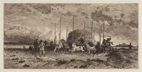 Peter Moran, Harvest at San Juan, New Mexico