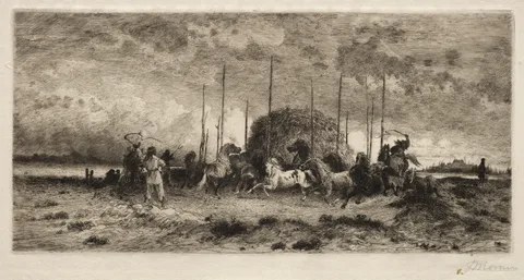 Peter Moran, Harvest at San Juan, New Mexico