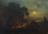 Carl Wilhelm Müller, Night picture from the Roman campagna