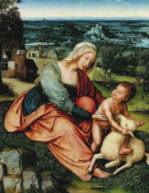 Quentin Massys, Madonna and Child with the lamb.