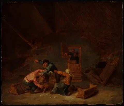 Bartholomeus Molenaer, A Tavern Brawl