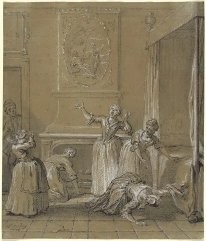 Jean-Baptiste Oudry, On trouve le corps mort de l'hote que l'on avait cache