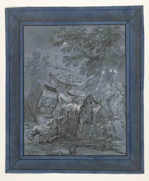 Jean-Baptiste Oudry, De pastoor en de Dood / Le Curé et le Mort