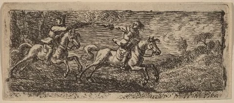 Pieter van Laer, Two Horsemen Fighting