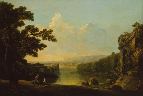 Nicholas Thomas Dall, River Scene with Ruins
