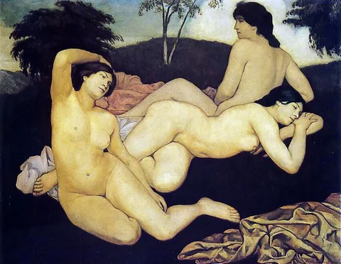 Émile Bernard, After the Bath, the Nymphs"