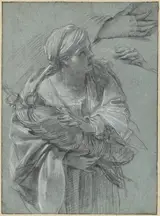 Simon Vouet, Creusa Carrying the Gods of Troy
