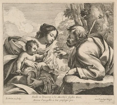Simon Vouet, Holy Family with a Bird