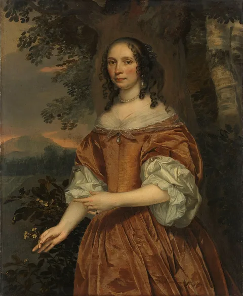 Jan Mijtens, Portrait of Maria de Witte Françoisdr (b 1616). Wife of Johan van Beaumont