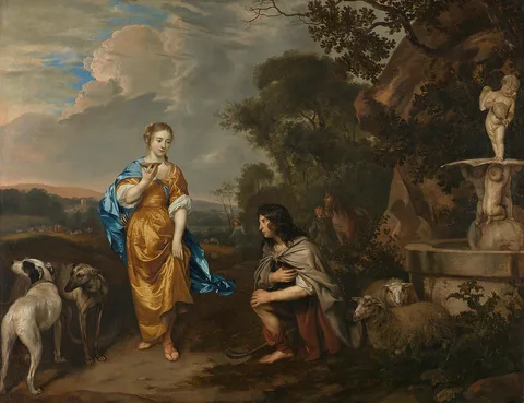 Jan Mijtens, Double portrait of a young couple as Granida and Daiphilo
